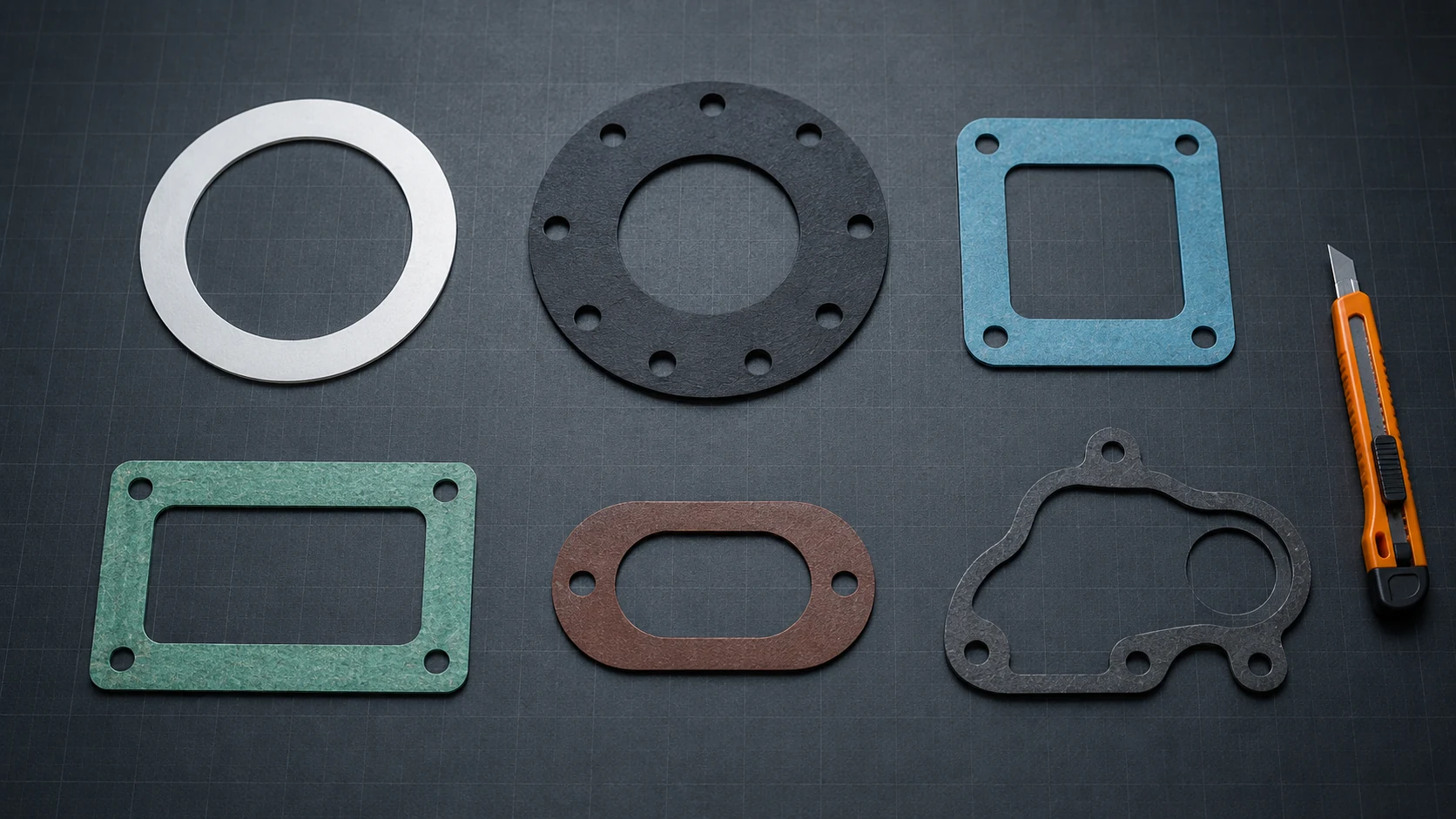 Custom Flange Gaskets for Circular, Fully Flat, Square, Rectangular, Oval, and Irregular-Shaped Holes