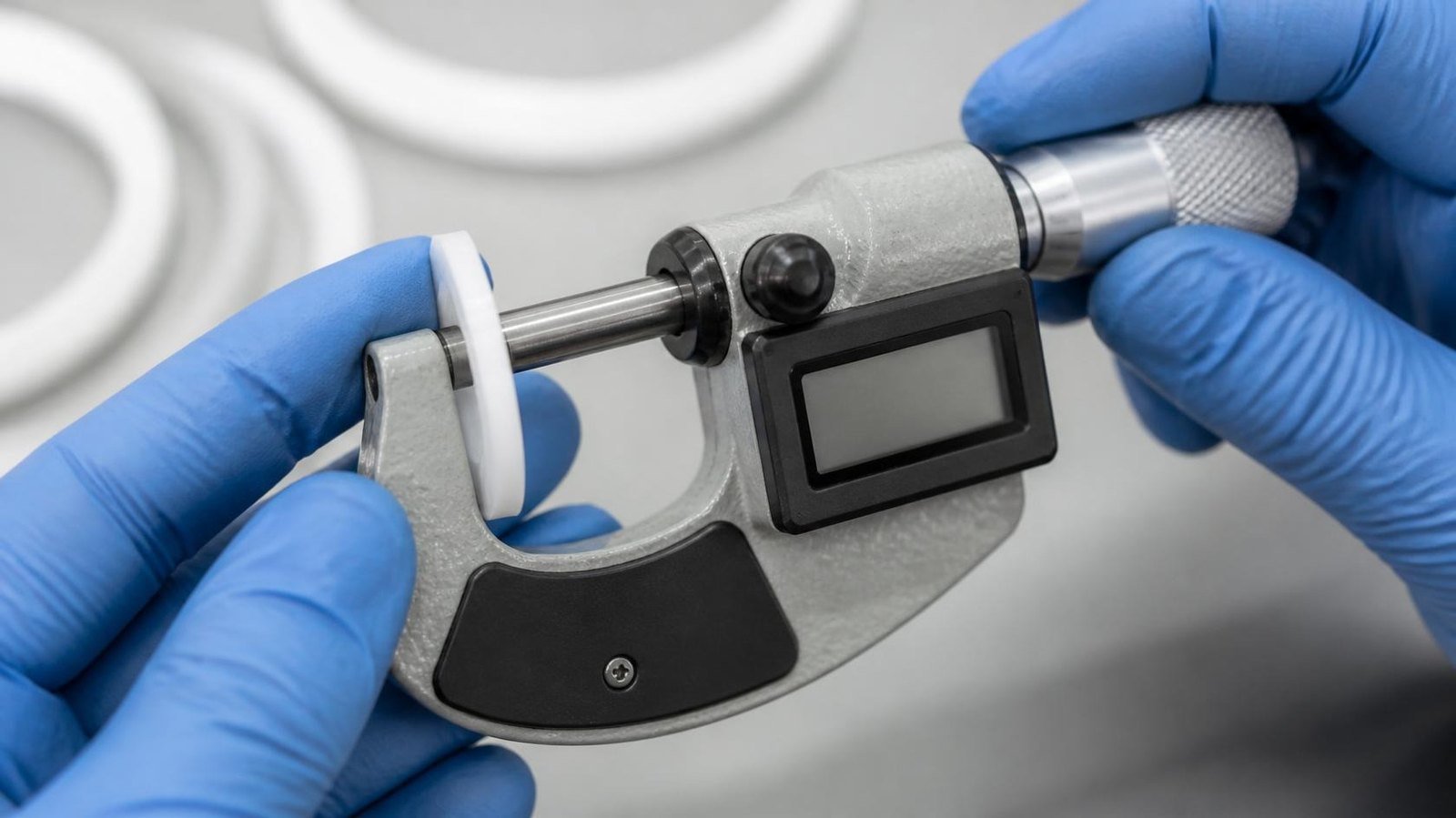 Use a vernier caliper to check the dimensions of the ring components